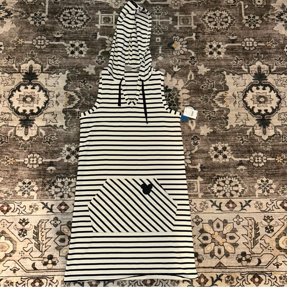 Junk Food Clothing Navy and Cream Striped Hoodie